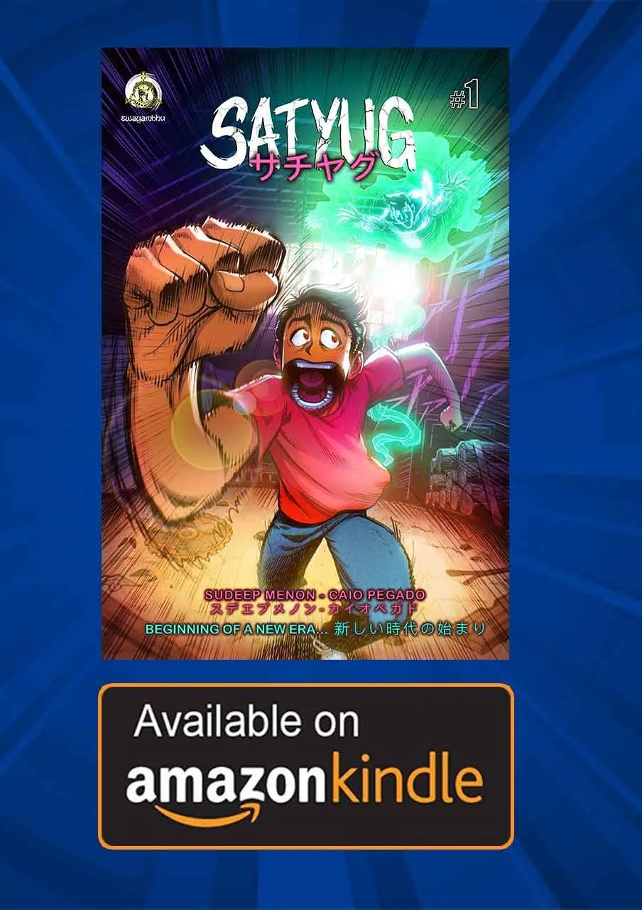 Satyug manga-style Indian comic artwork